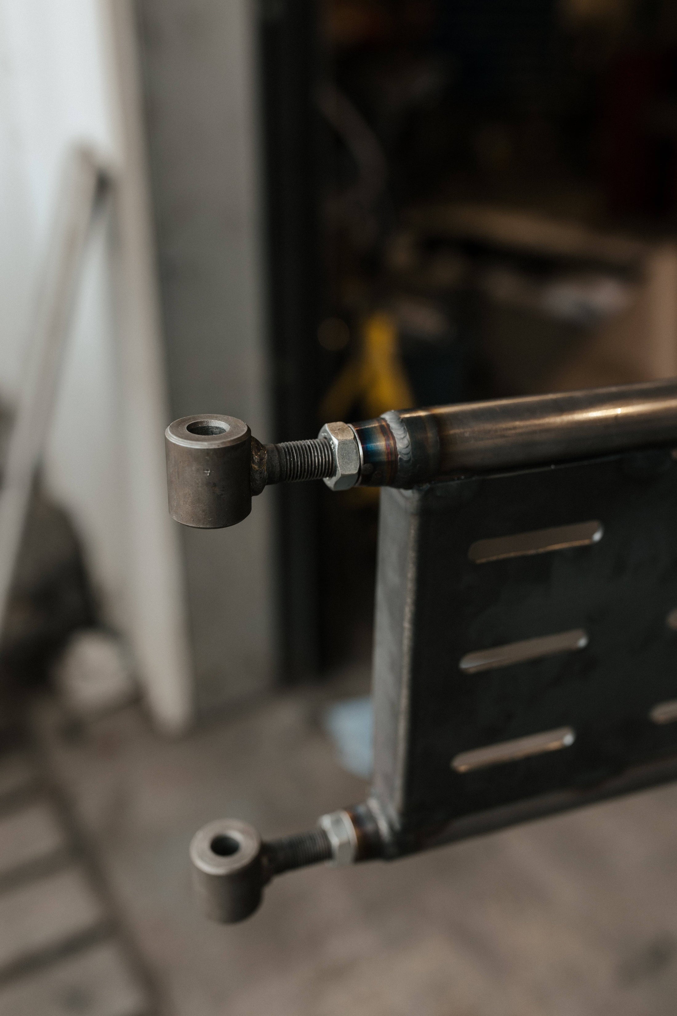 a close up of a metal object on a table