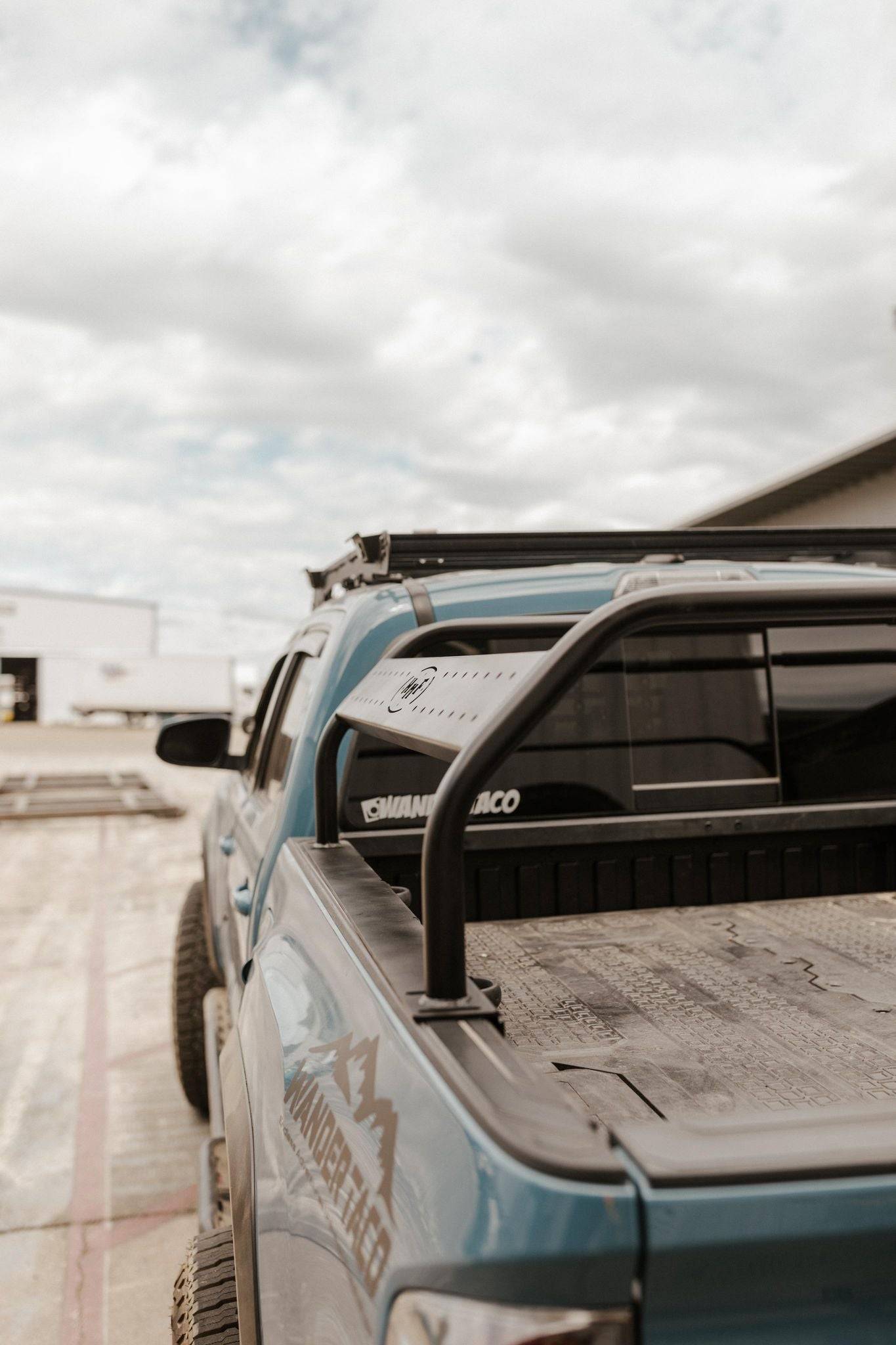 side view Universal Over-The-Bed rack