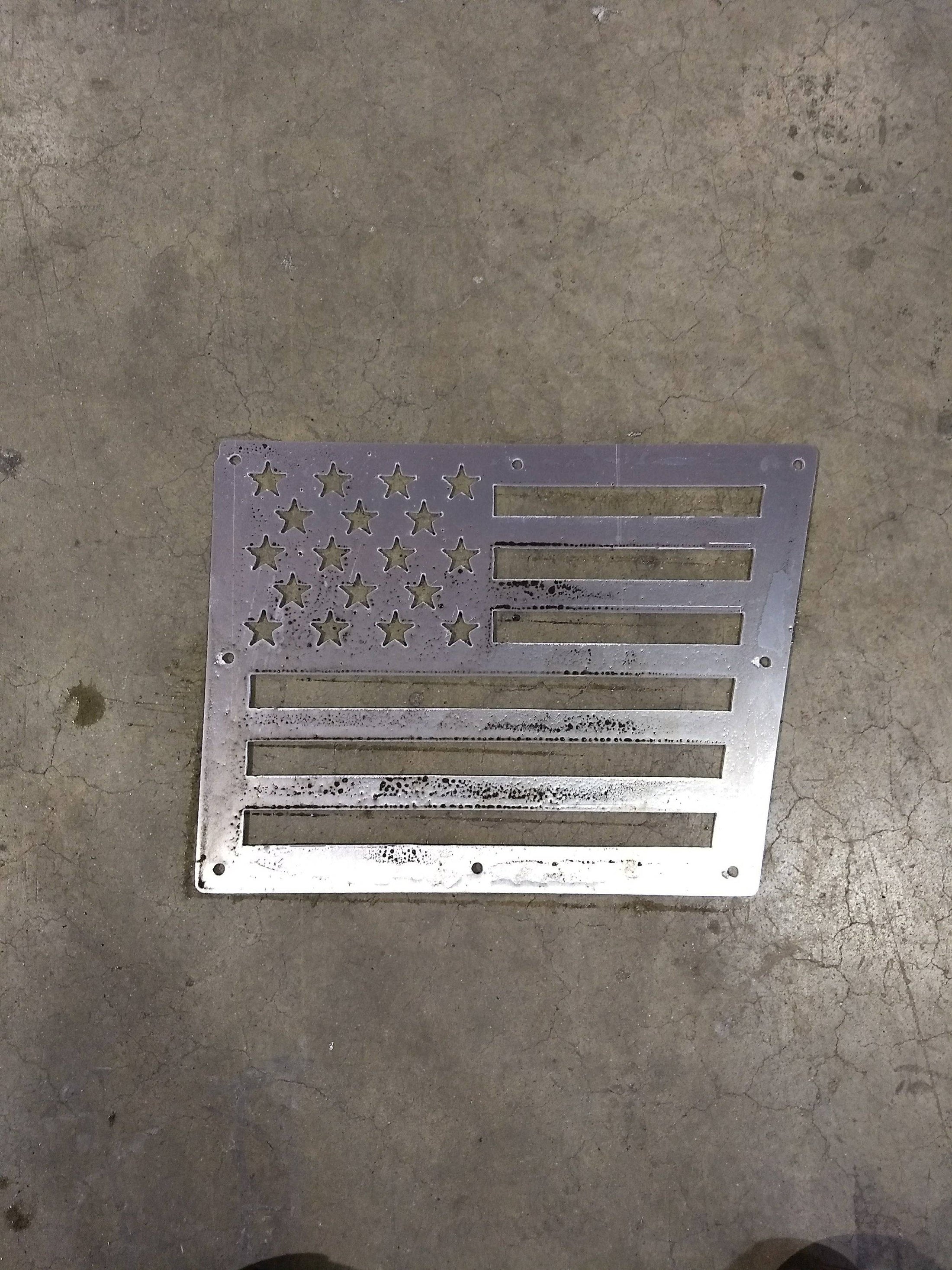 American Flag Hood Louver