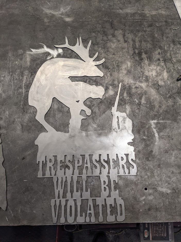 Trespassers Will Be Violated! DXF File ONLY