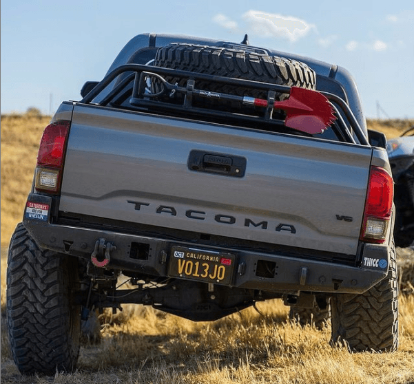 Flexing with the Tubular style Universal Tire Carrier Bed Rack