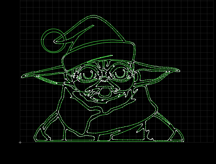 Baby Yoda with Santa Hat! DXF FILE ONLY